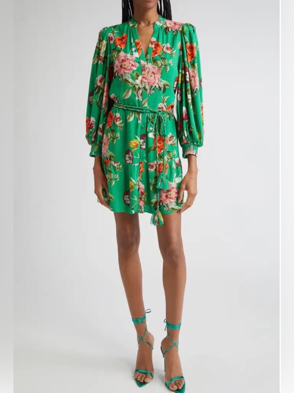 Alice + Olivia Antonette Floral Belted Minidress in Hamptons Floral Large | Sz 2 - Picture 2 of 11